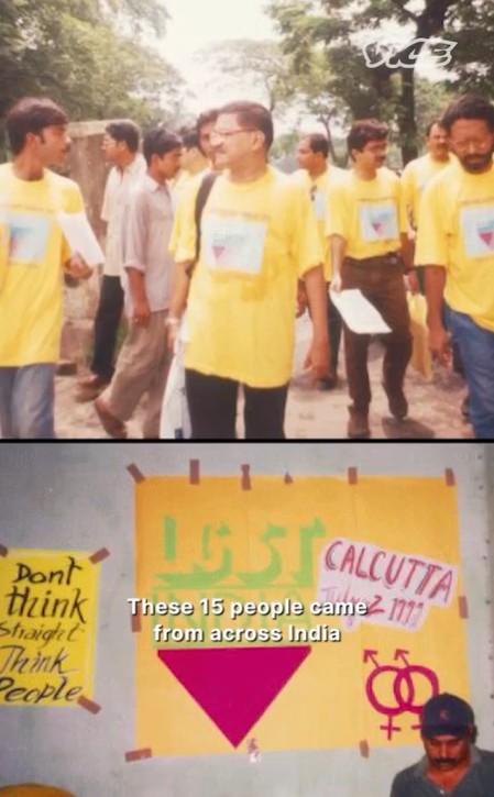 VICE India Pride reel: archival photos of an early Pride march in Calcutta